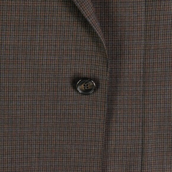 Jp Tilford Samuelsohn Blazer Mens 46L Brown Check Two Button Double Vented Wool - Picture 4 of 14